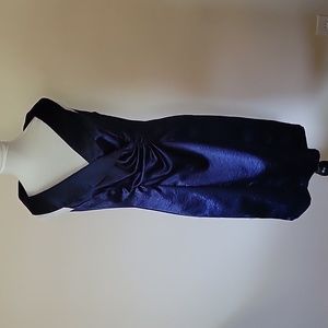 Cocktail dress in navy. V neck, back zipper. No picks or flaws.